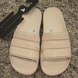 Adidas Light Beige Slide Sandals